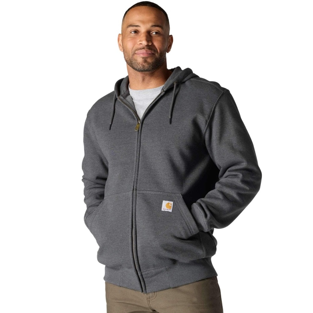 Carhartt Charcoal Zip-Up hoodie Havyweight Rain Defender